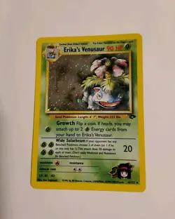 Pokemon English Erika’s Venusaur, Gym Challenge 4/132, Holo with Swirl - Image 1