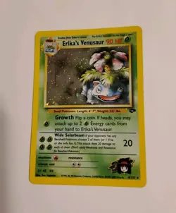 Pokemon English Erika’s Venusaur, Gym Challenge 4/132, Holo with Swirl - Image 2
