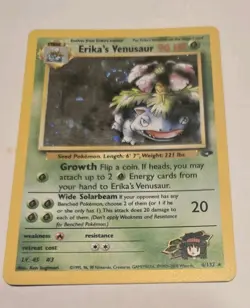 Pokemon English Erika’s Venusaur, Gym Challenge 4/132, Holo with Swirl - Image 3