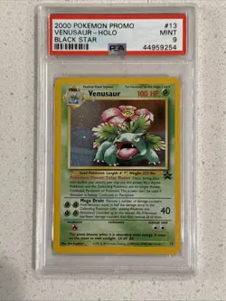 Venusaur #13 2000 Pokemon Black Star Promo WOTC Holo PSA 9 MINT - Image 1