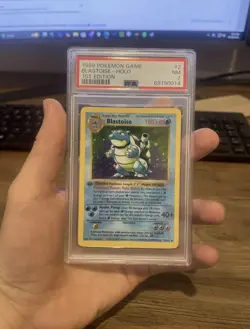 Pokemon Blastoise Base Set Shadowless 1st Edition Holo Rare #2 PSA 7 - Image 3