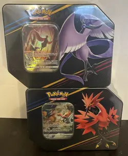 Pokemon TCG: Crown Zenith Tin Set of 2 - Galarian Articuno Zapdos - Image 1