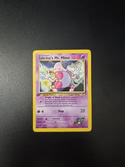 Pokemon Tcg Sabrina's Mr. Mime 094/132 Gym Heroes Regular 1st Edition NM - Image 1
