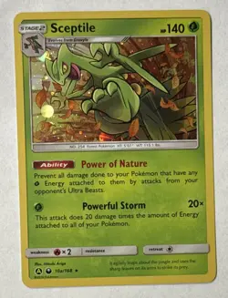 2018 Pokemon Sceptile Celestial Storm 10a/168 Cosmo Holo Rare Ungraded - Image 1