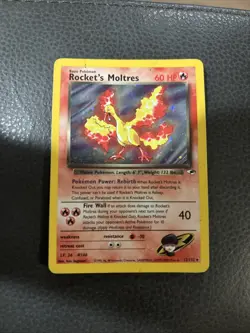 Rocket's Moltres - 12/132 Gym Heroes Unlimited Holo Rare Pokemon - NM/MINT - Image 1