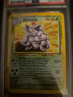 1999 POKEMON GAME #11 NIDOKING-HOLO PSA 5 - Image 2