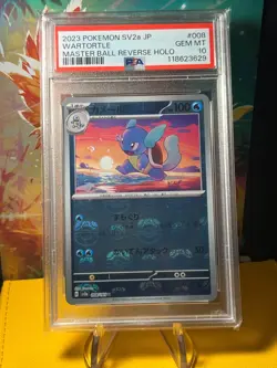 PSA 10 Wartortle #8 Japanese Master Ball Reverse Holo Pokemon 2023 - Image 1
