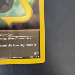 Pokemon Vintage Non-holo Rare Recycle Energy 105/111 Neo Genesis WotC - Image 4