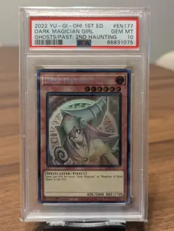 Yu-Gi-Oh Dark Magician Girl Ghost Rare 1st Edition PSA 10 - Image 1