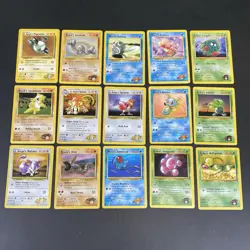 Pokemon Gym Heroes Lot (15) WOTC 1999 - Misty, Brock, Erika, Lt. Surge Cards - Image 1