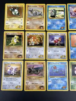 Pokemon Gym Heroes Lot (15) WOTC 1999 - Misty, Brock, Erika, Lt. Surge Cards - Image 2