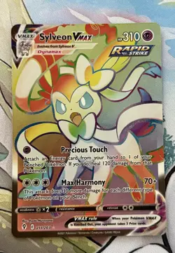 Sylveon VMAX 211/203 Rainbow Secret Rare Full Art Evolving Skies Pokemon Card - Image 1