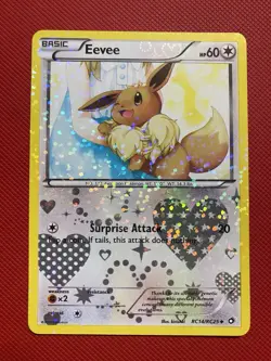 Eevee RC14/RC25 Legendary Treasures: Radiant Collection Holo Pokemon Card TCG - Image 2