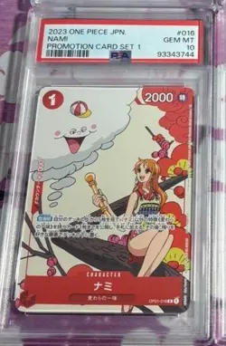 PSA 10 Nami One Piece Card OP01-016 Promo Matching Battle Japanese - Image 1