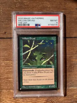 2020 Magic The Gathering The List Willow Dryad PSA 8 - Image 1