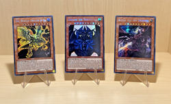 Yugioh Obelisk TN19-EN007 Slifer TN19-EN008 RA TN19-EN009 Egyptian God Cards Set - Image 1