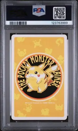 PSA 10 GEM MINT 1998 POKEMON YELLOW VERSION PLAYING CARDS #025 PIKACHU ACE - Image 2
