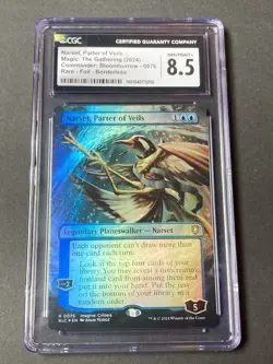 2024 MAGIC THE GATHERING COMMANDER: BLOOMBURROW NARSET BORDERLESS FOIL CGC 8.5 - Image 1