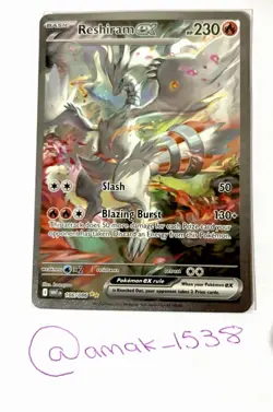 Pokemon TCG Reshiram EX White Flare Special Illustration Rare Card 166/086 Mint - Image 1