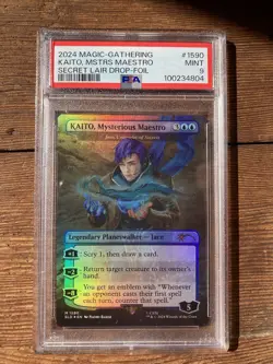 2024 Magic The Gathering Kaito Mysterious Maestro Secret Lair Foil #1590 PSA 9 - Image 1