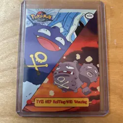 #109 KOFFING #110 WEEZING TV13 - NON-HOLO - TOPPS TV PUZZLE Pokemon CARD - LP/P - Image 1