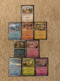 Pokemon PRISMATIC EVOLUTIONS Complete 9 Card Set NM Eevee Umbreon Sylveon Holo - Image 2