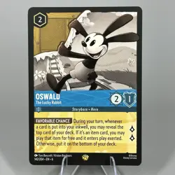 Oswald The Lucky Rabbit Card 142 / 204 Lorcana Azurite Sea Regular Legendary - Image 1