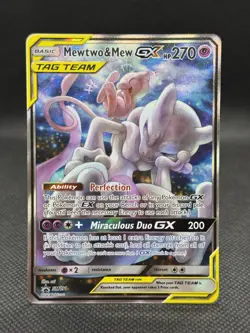 Pokemon TCG Black Star Promo Mewtwo & Mew GX SM191 Card NM - Image 1