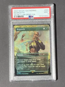 2024 Magic The Gathering Secret Lair Drop Regrowth Foil #866 PSA 9 MINT - Image 1