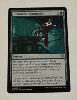 MTG Unnatural Restoration - Phyrexia: All Will Be One - LP - Image 1