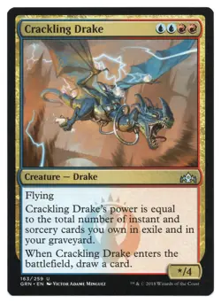 MTG Crackling Drake | #163 Guilds of Ravnica | English - Image 1