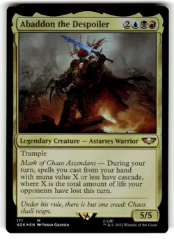 Abaddon the Despoiler Universes Beyond: Warhammer 40000 Foil MTG NM - Image 1