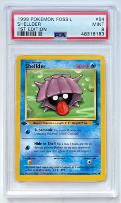 Pokemon - 1st Edition Fossil Shellder #54 - PSA 9 - MINT - UK SELLER - Image 1