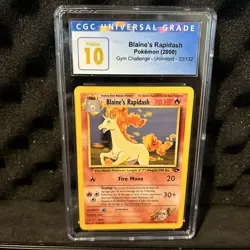 2000 Pokemon Gym Challenge Blaine’s Rapidash #33 - CGC PRISTINE 10! POP 4!🔥 - Image 1