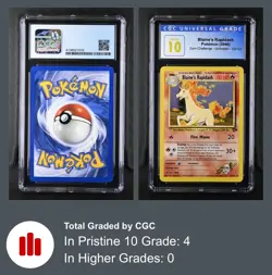 2000 Pokemon Gym Challenge Blaine’s Rapidash #33 - CGC PRISTINE 10! POP 4!🔥 - Image 2