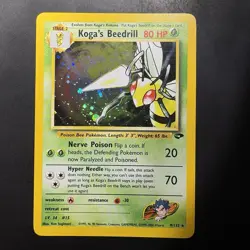 Pokemon Vintage Koga's Beedrill Gym Challenge Unlimited Holo Rare Wotc - Image 1