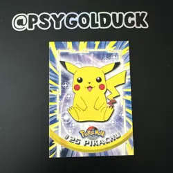 Pokemon Topps Pikachu #25 NM Green Label - Image 1