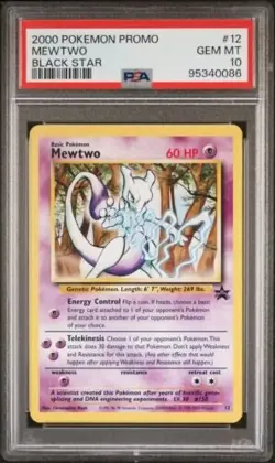 PSA 10 Mewtwo #12 Black Star Tcg 2000 Pokemon Promo - Image 1