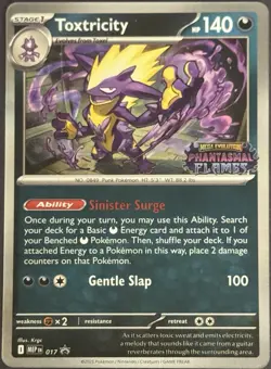 Toxtricity 017 Mega Evolution Phantasmal Flames Stamped Promo 2025 Pokemon NM - Image 1