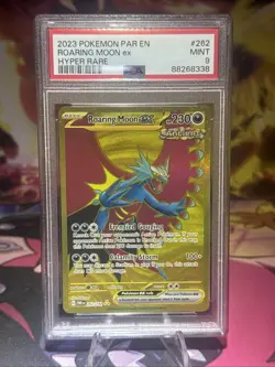 2023 POKEMON PAR EN-PARADOX RIFT HYPER RARE #262 ROARING MOON EX PSA 9 - Image 1