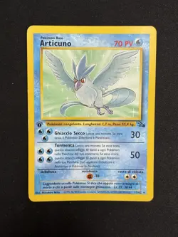 Pokemon Articuno 17/62 Fossil Rara Prima Edizione Wizards ITA Carte Vintage - Image 1