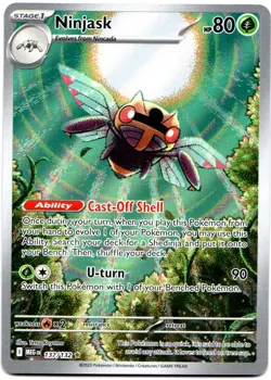 NINJASK 137/132 POKEMON MEGA EVOLUTION (MEG) ILLUSTRATION RARE FULL ART - Image 1