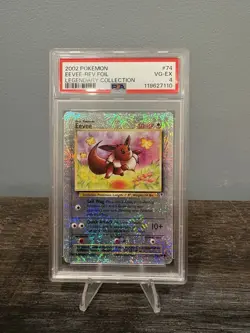 Pokemon TCG Eevee Legendary Collection 74 Reverse Holo PSA 4 - Image 1