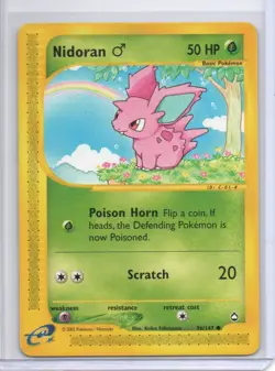 Pokemon Aquapolis Nidoran M #096/147 Common Vintage E-Reader - Image 1