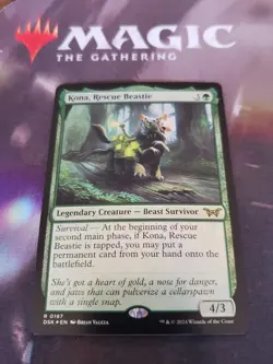 Mtg. Kona, Rescue Beastie. Foil. Duskmourn. Pack Fresh - Image 1