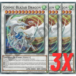 Yugioh Cosmic Blazar Dragon (LED6-EN029) 1st Edition (NEAR MINT) (3X) - Image 1