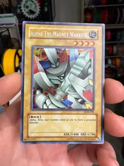 Alpha The Magnet Warrior DOR-001 LP Secret Rare Duelist Of The Roses Promo - Image 1