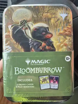 Magic The Gathering Bloomburrow Tin (2 Promo Cards, 5 Play Booster Packs) - Image 1