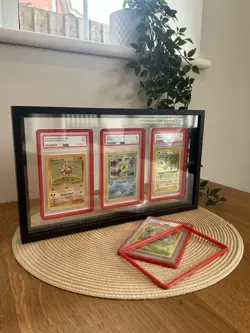 3 Card PSA Frame, Graded Slab Frame, Pokemon Wall Case, GradedGuards, TCG - Image 2