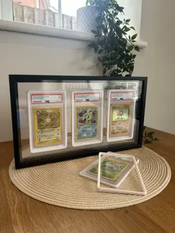 3 Card PSA Frame, Graded Slab Frame, Pokemon Wall Case, GradedGuards, TCG - Image 3